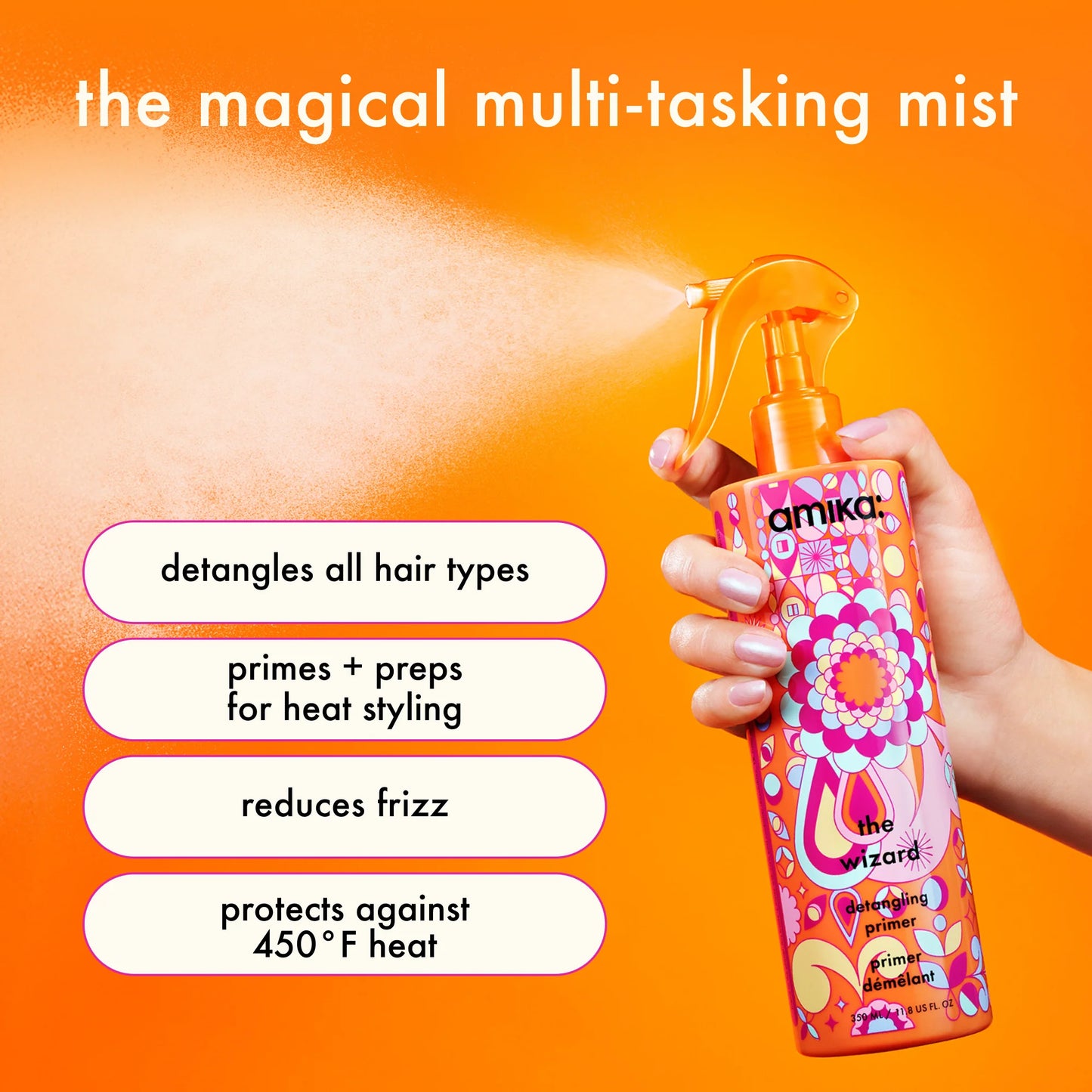 the wizard detangling primer 5 oz / 150 ml - amika