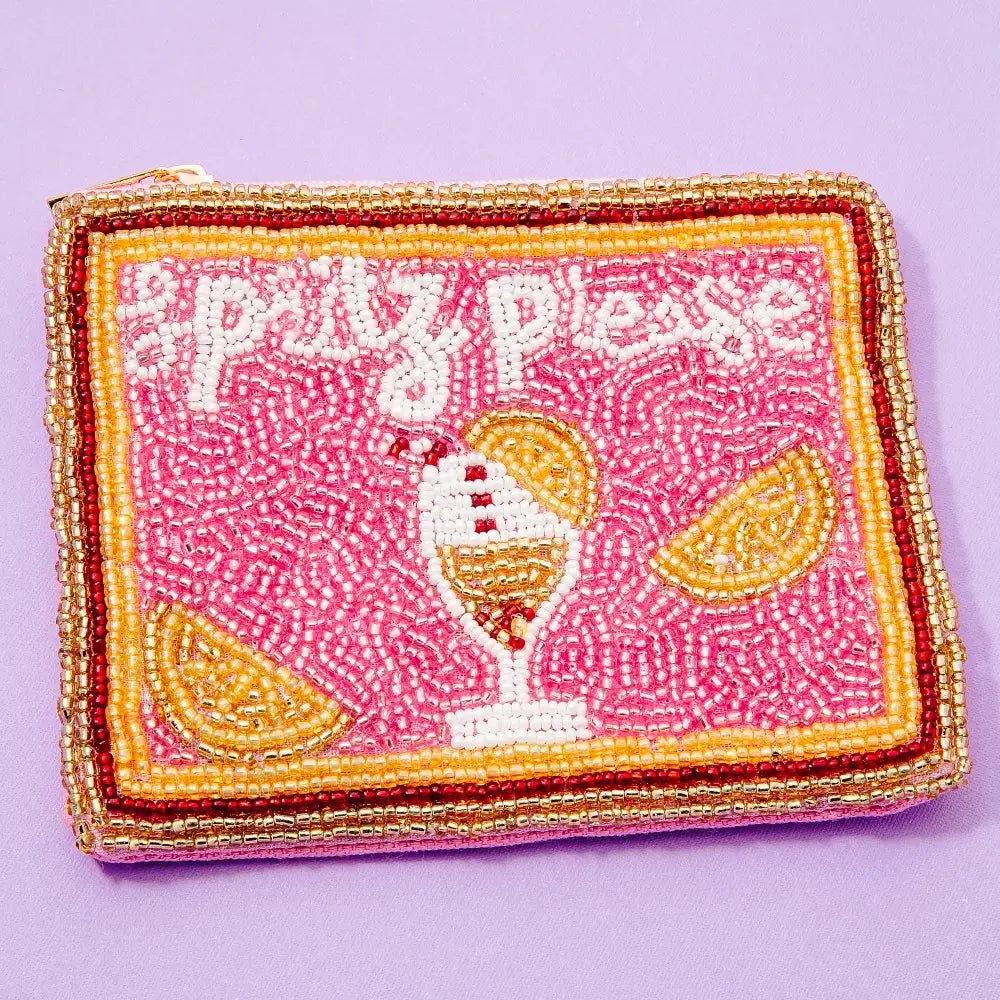 Spritz Please beaded coin purse