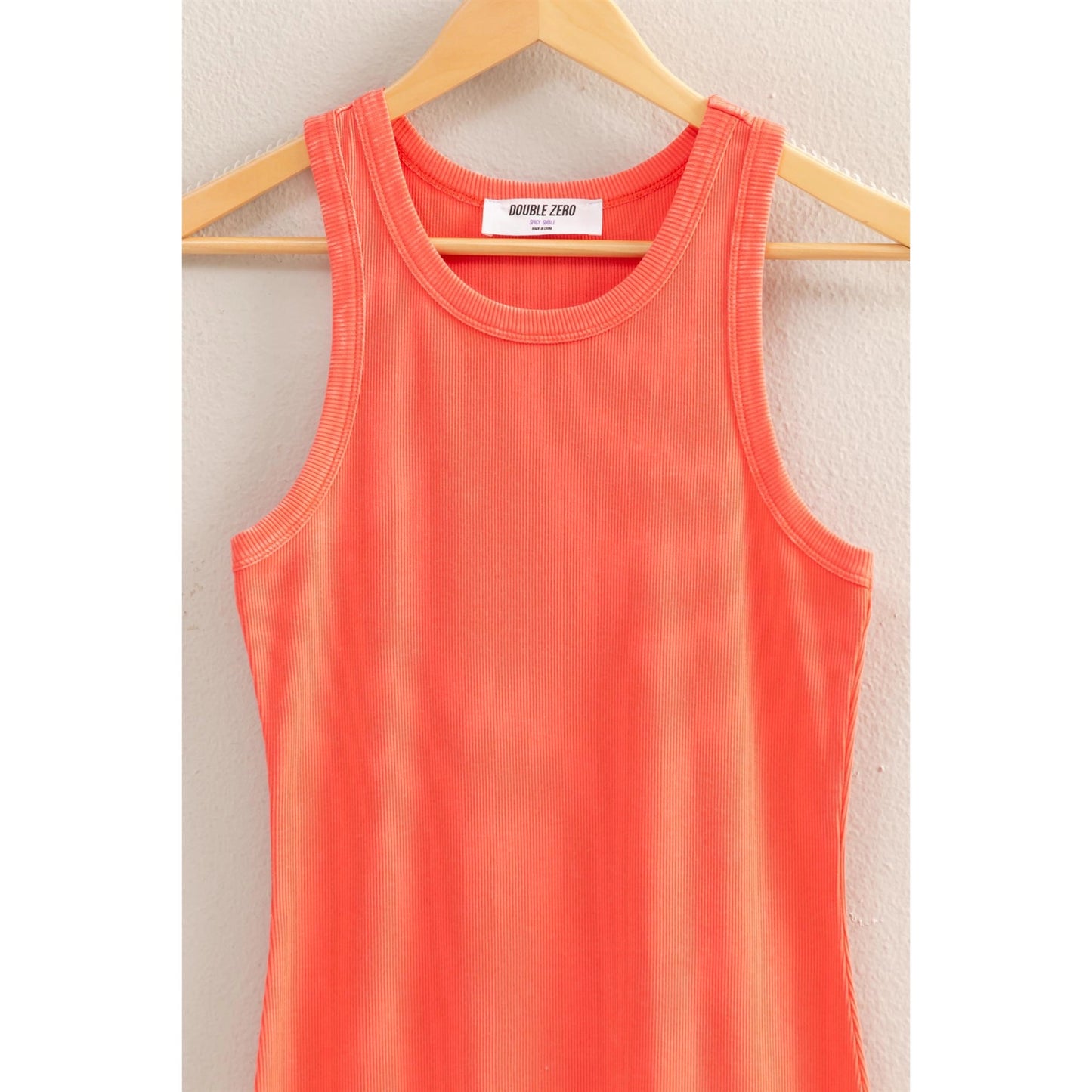 Acid Wash Ribbed Midi Dress