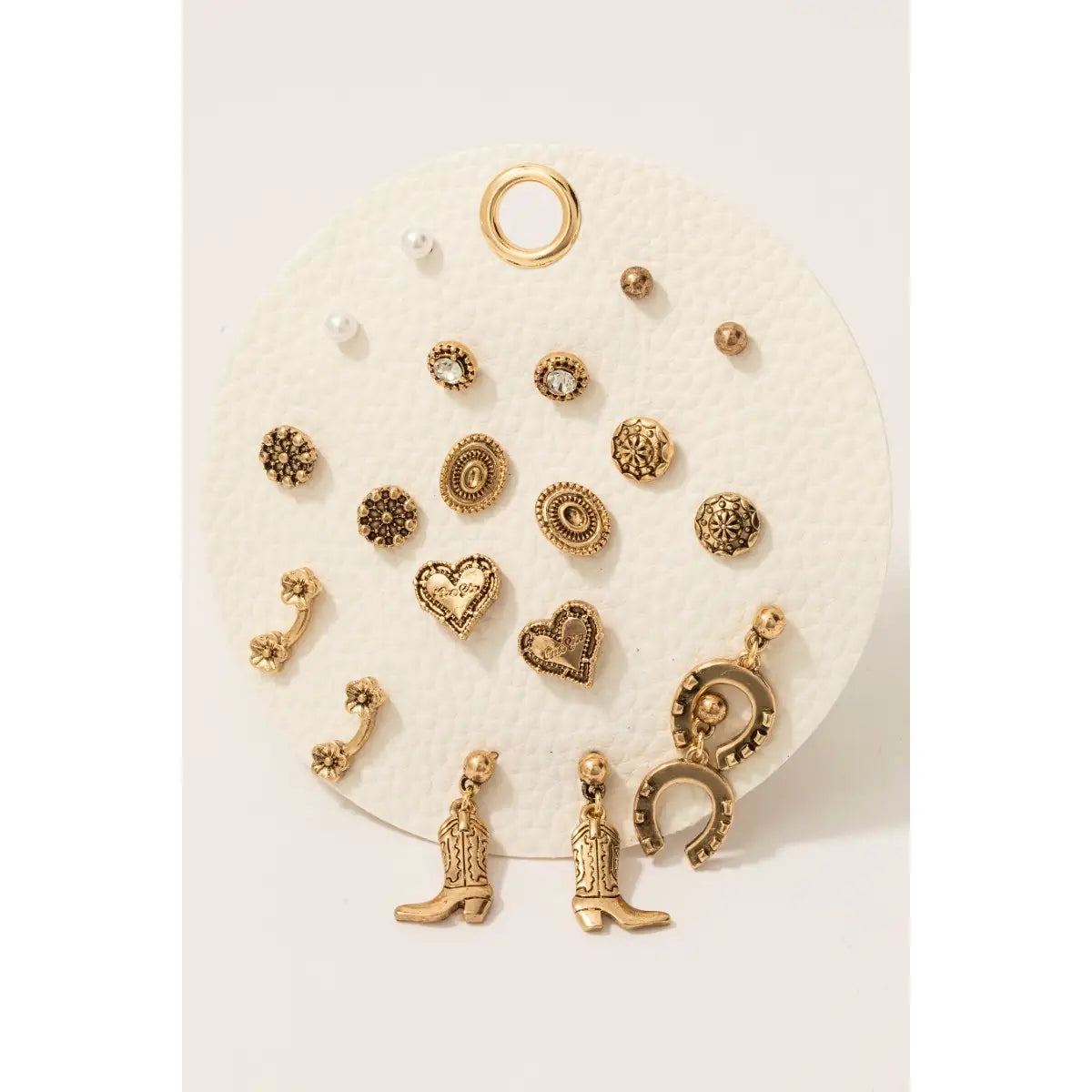Hearts and Western Earrings Set