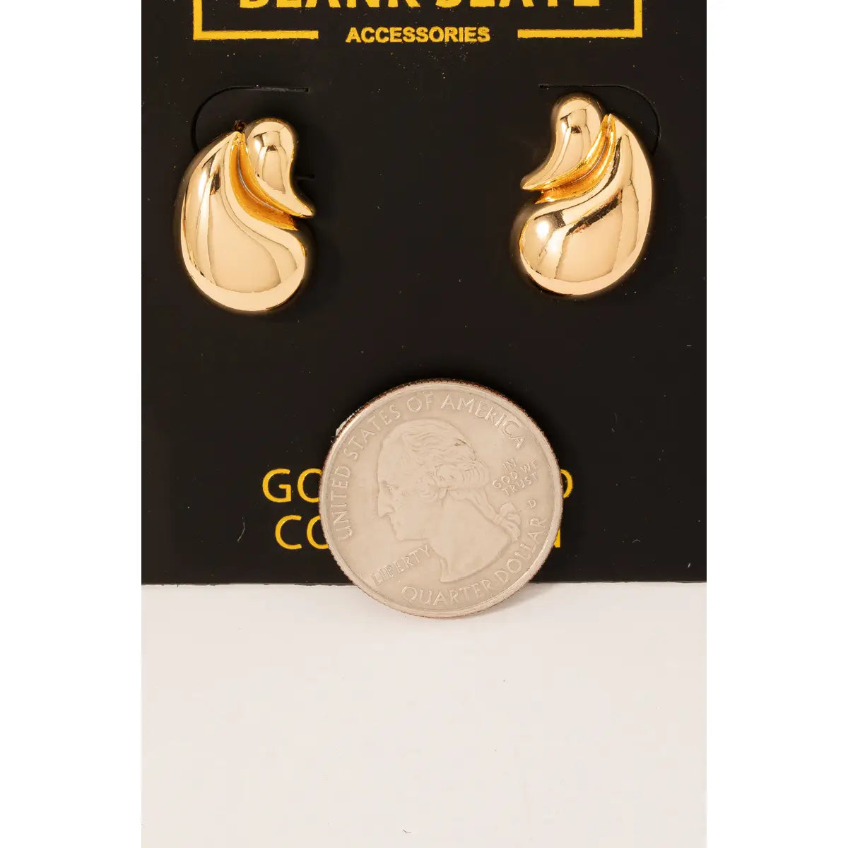 Gold Dipped Double Teardrop Earrings