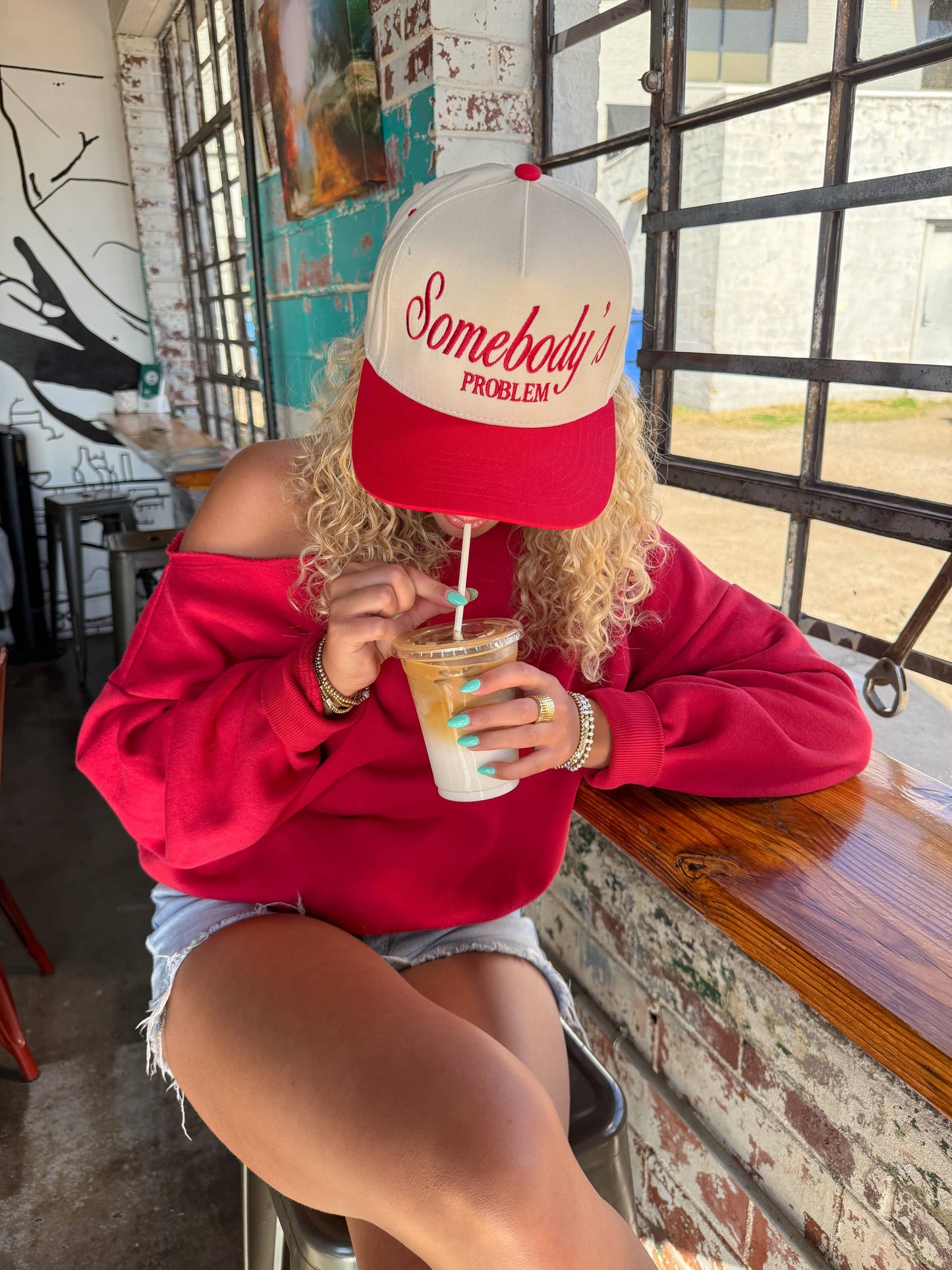 Somebody's Problem Embroidered Trucker Hat