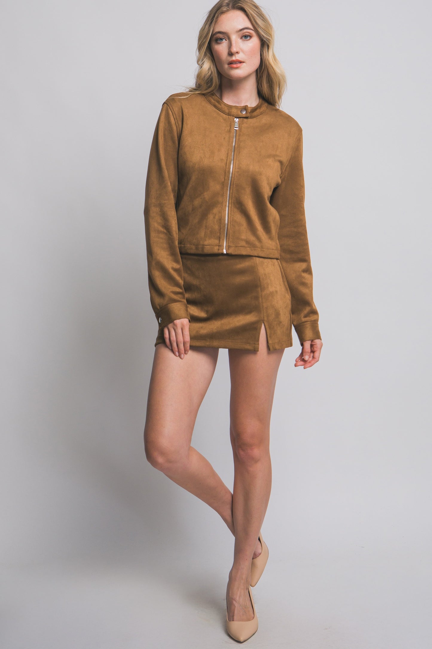 Faux Suede Jacket