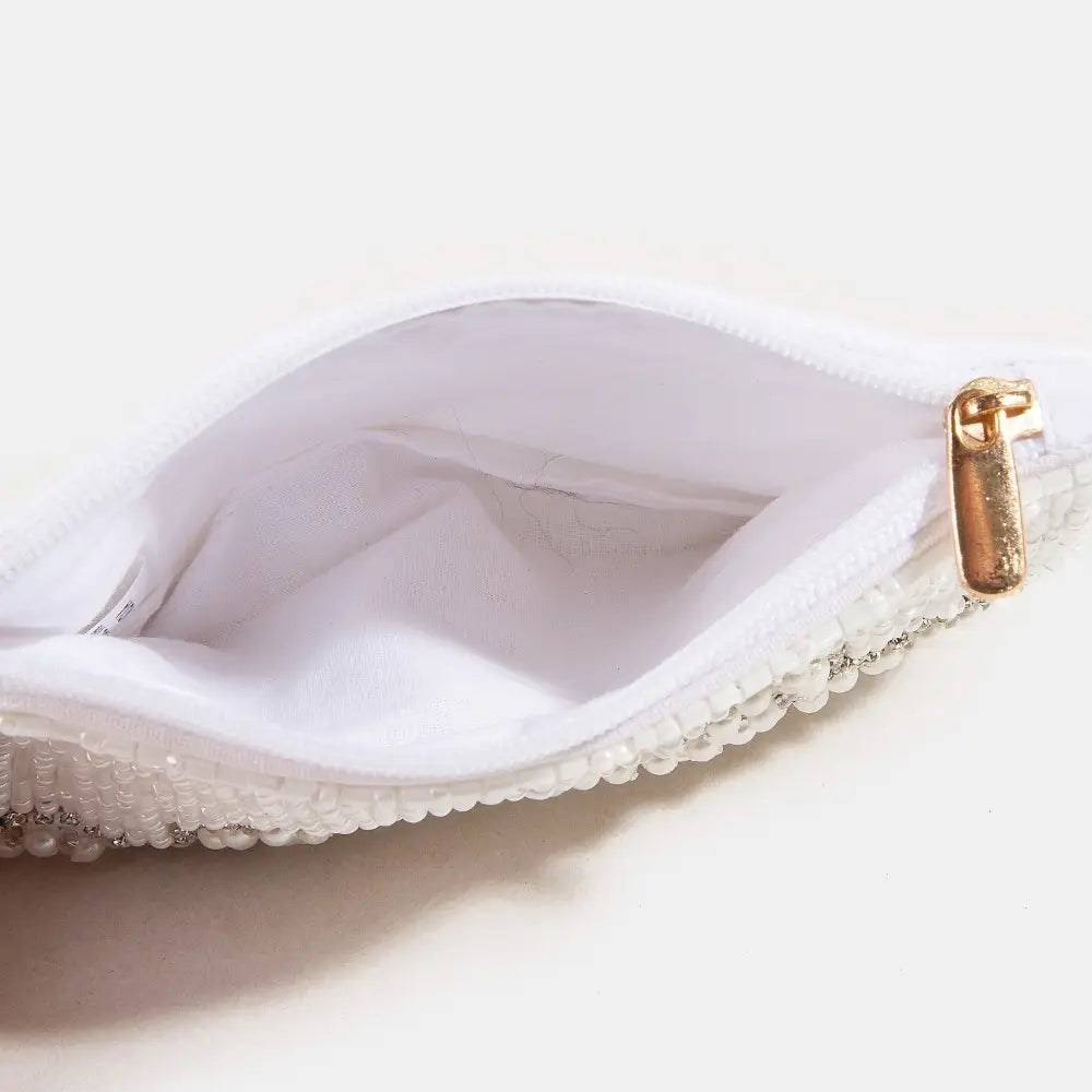 Bride and Ring beaded coin purse