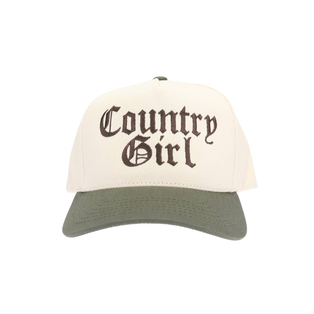Country Girl Embroidered Trucker Hat