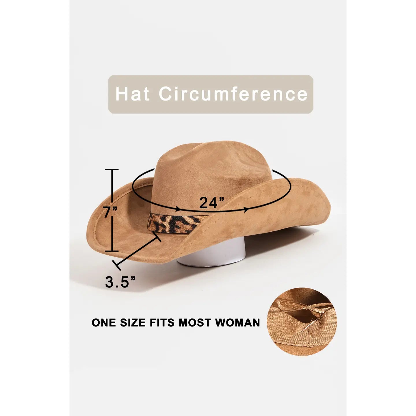 Leopard Print Band Cowboy Hat