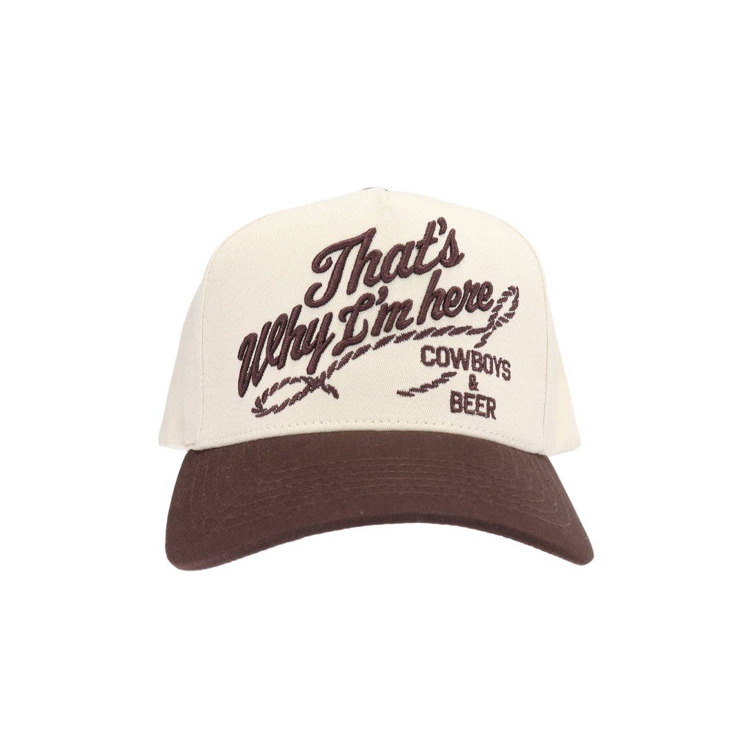 Cowboys and Beer Puff Embroidered Trucker Hat