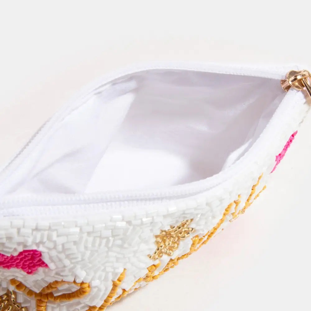 Howdy beaded coin purse