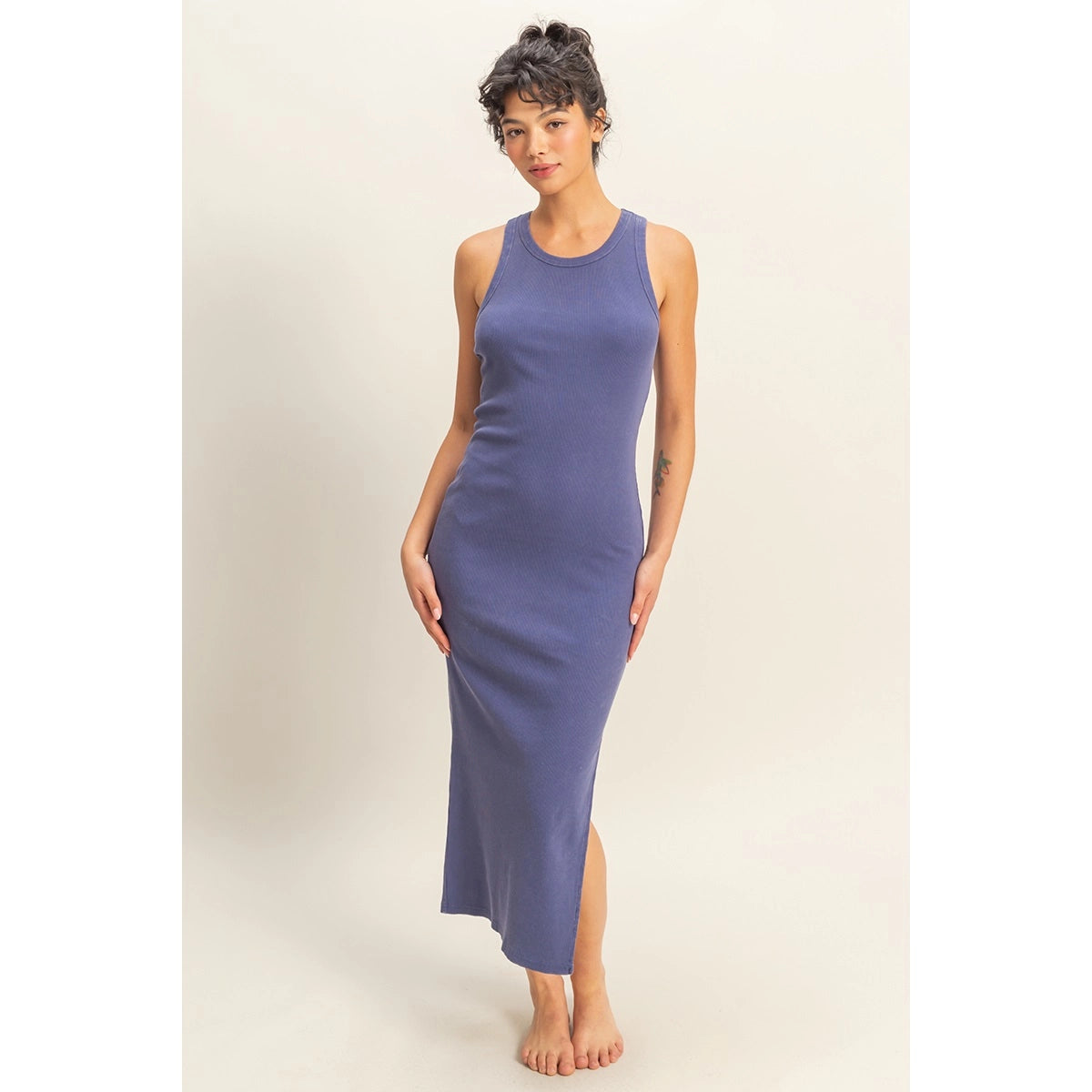 Acid Wash Ribbed Midi Dress Sunni Daze Boutique Acid Wash Ribbed Midi Dress Sunni Daze Boutique