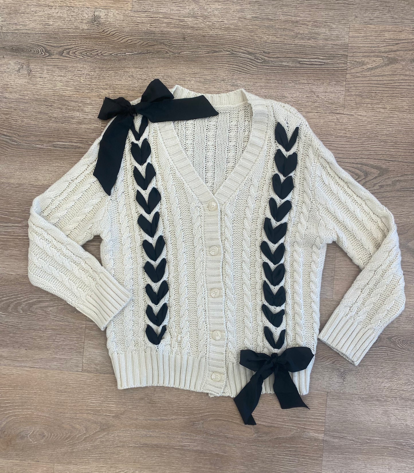 Black Bow Cardigan