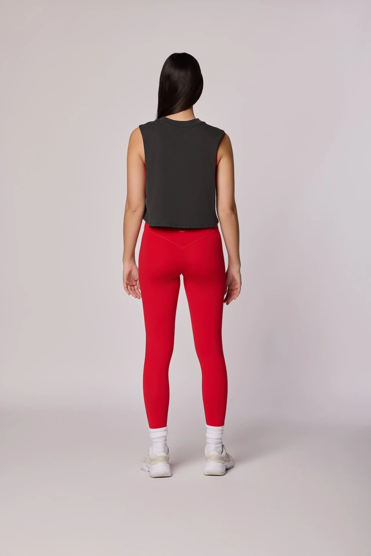 USA Crop Tank - Washed Black