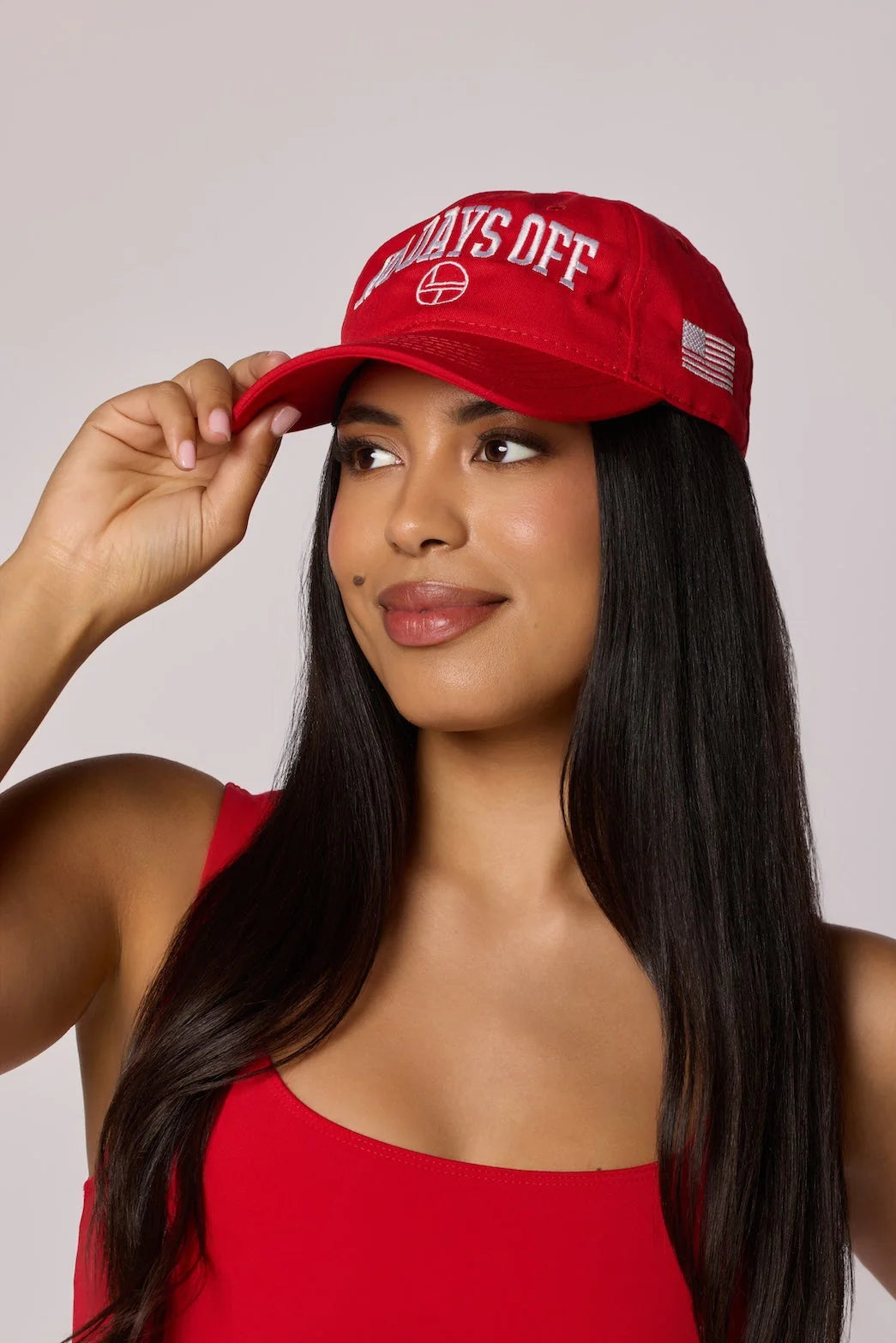 "NO DAYS OFF" Dad Hat - MAGA Red