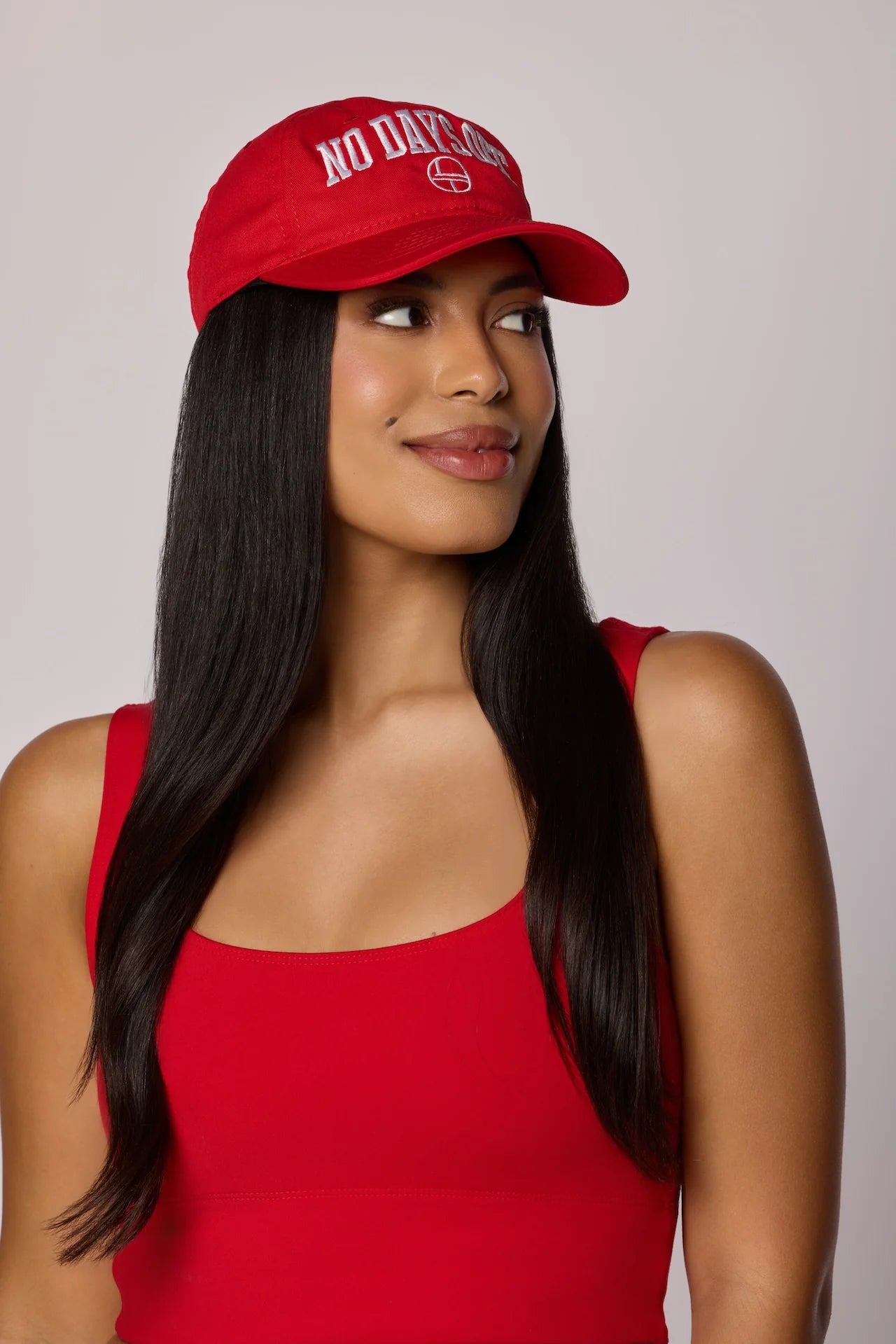 "NO DAYS OFF" Dad Hat - MAGA Red