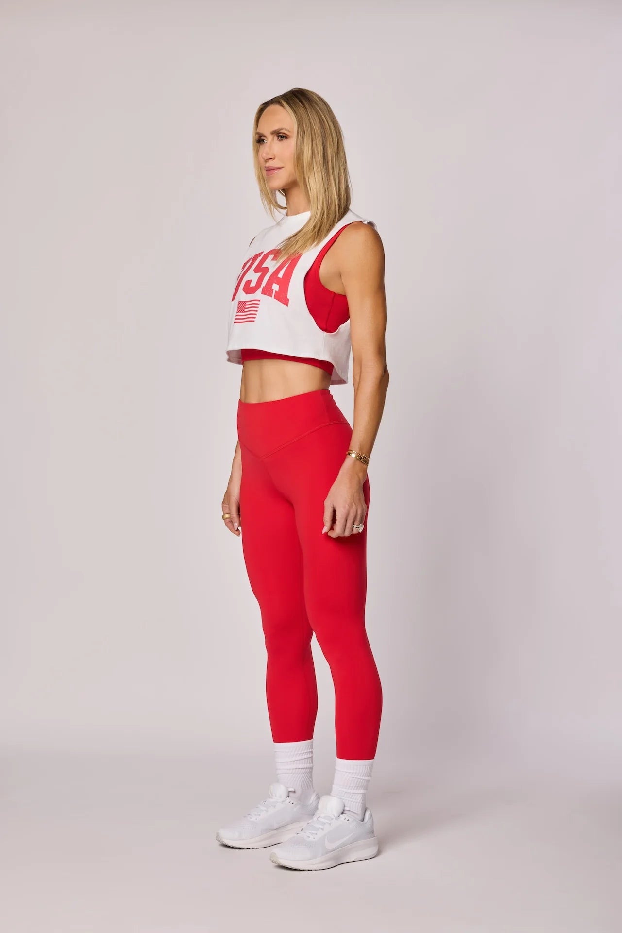USA Crop Tank - Optic White
