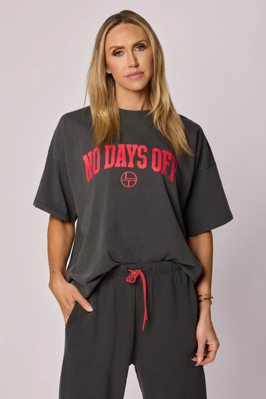 "NO DAYS OFF" TEE - WASHED BLACK