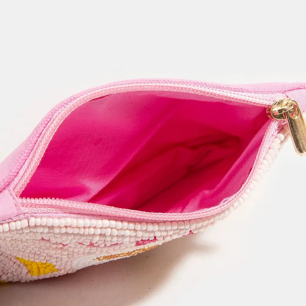 Coffee Funds beaded coin purse