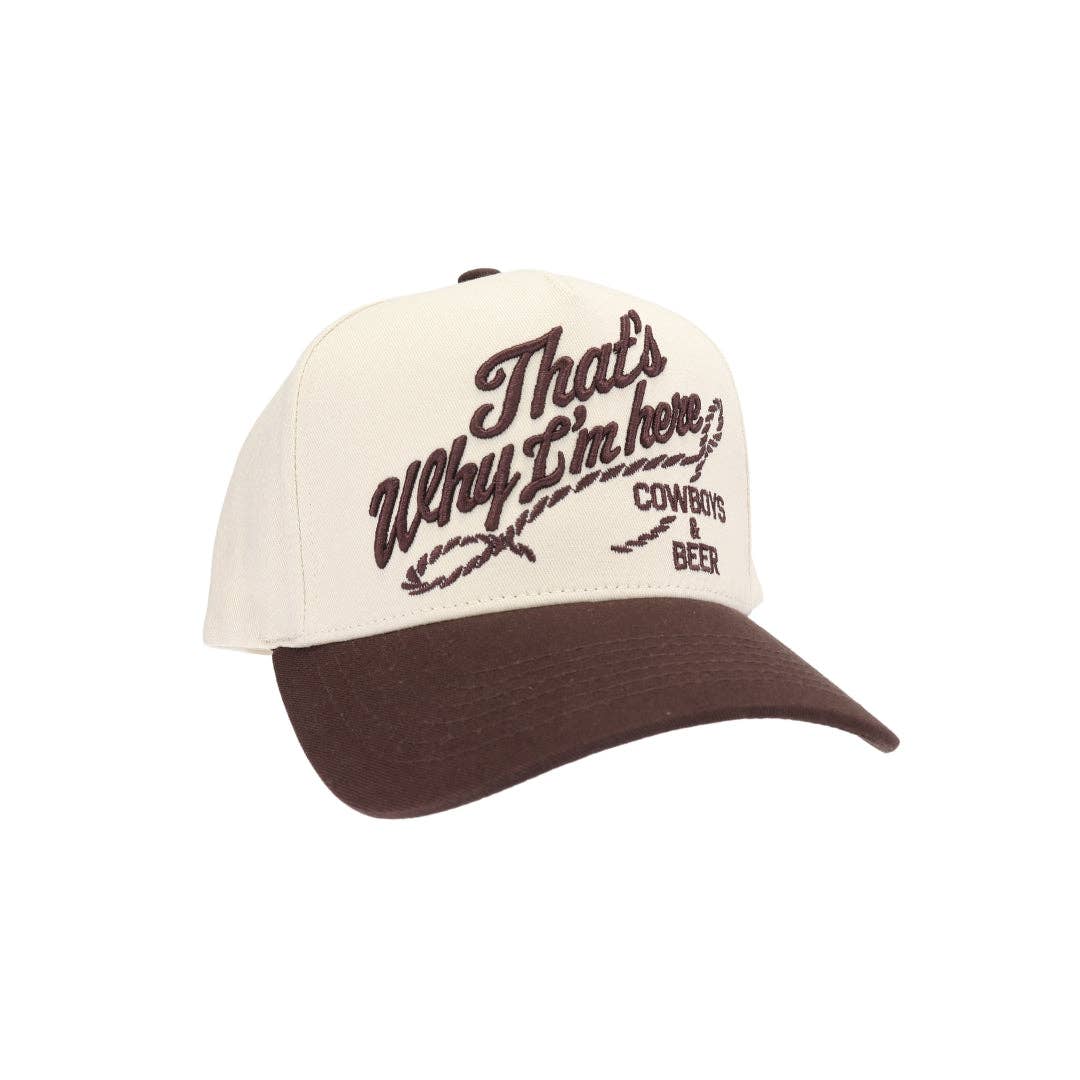 Cowboys and Beer Puff Embroidered Trucker Hat