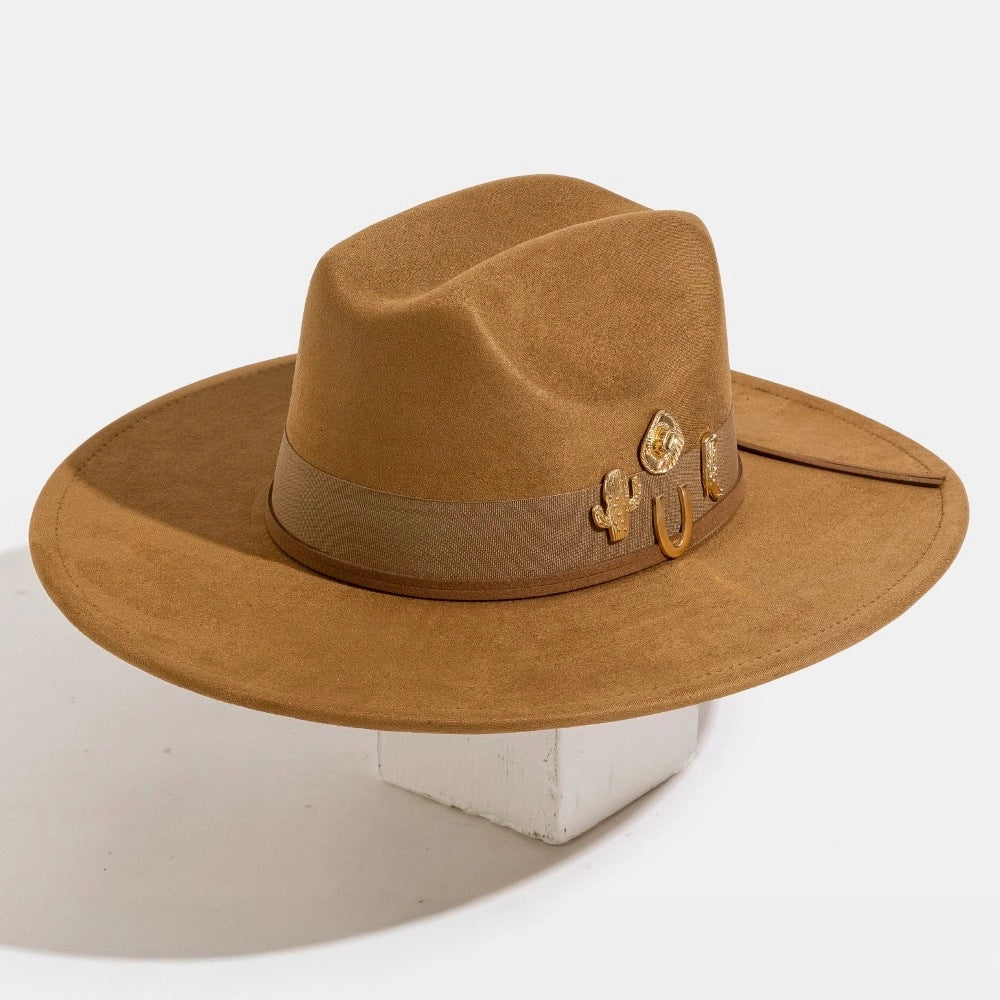 Western Cowboy Charms Flat Brim Hat