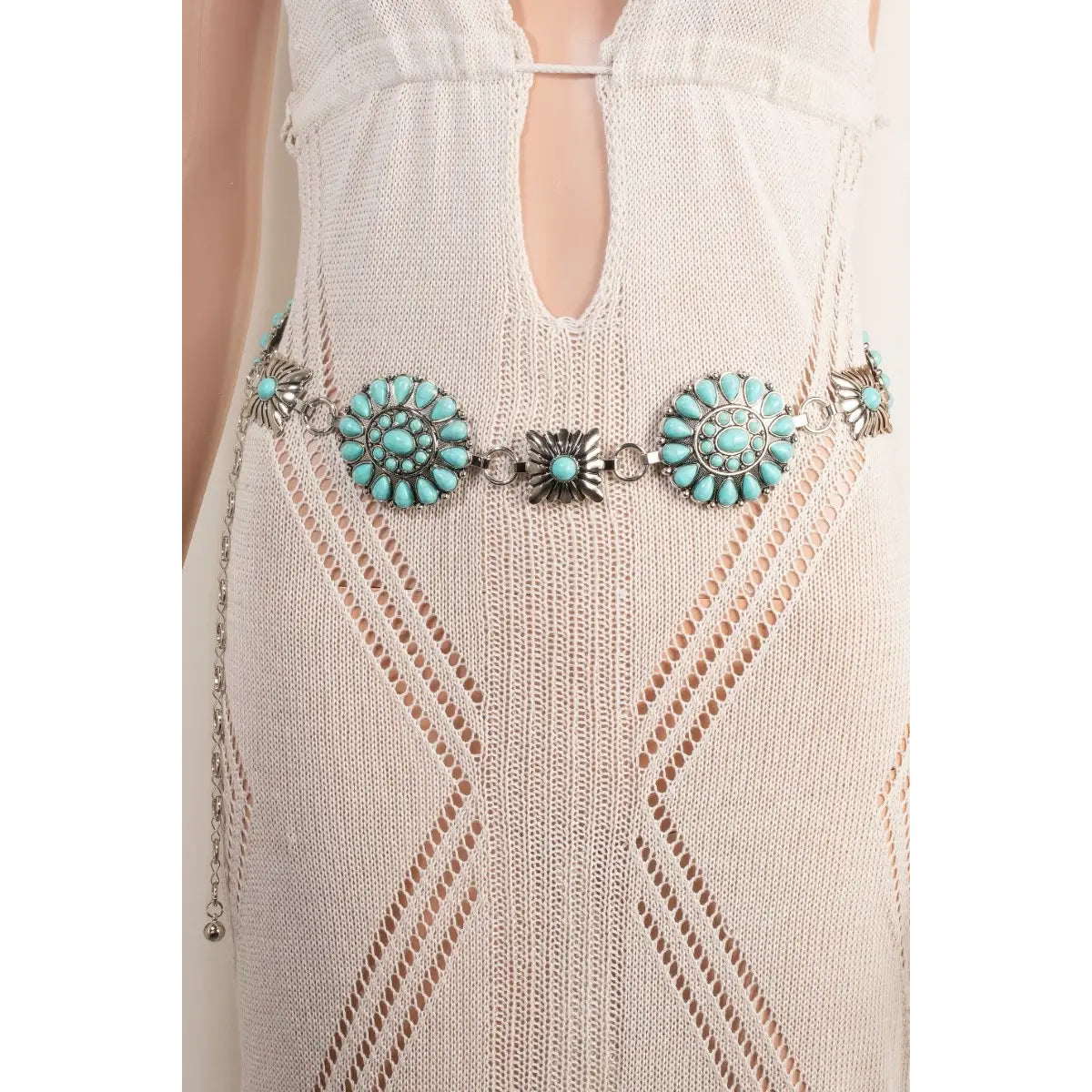 Turquoise Set Western Chain Belt