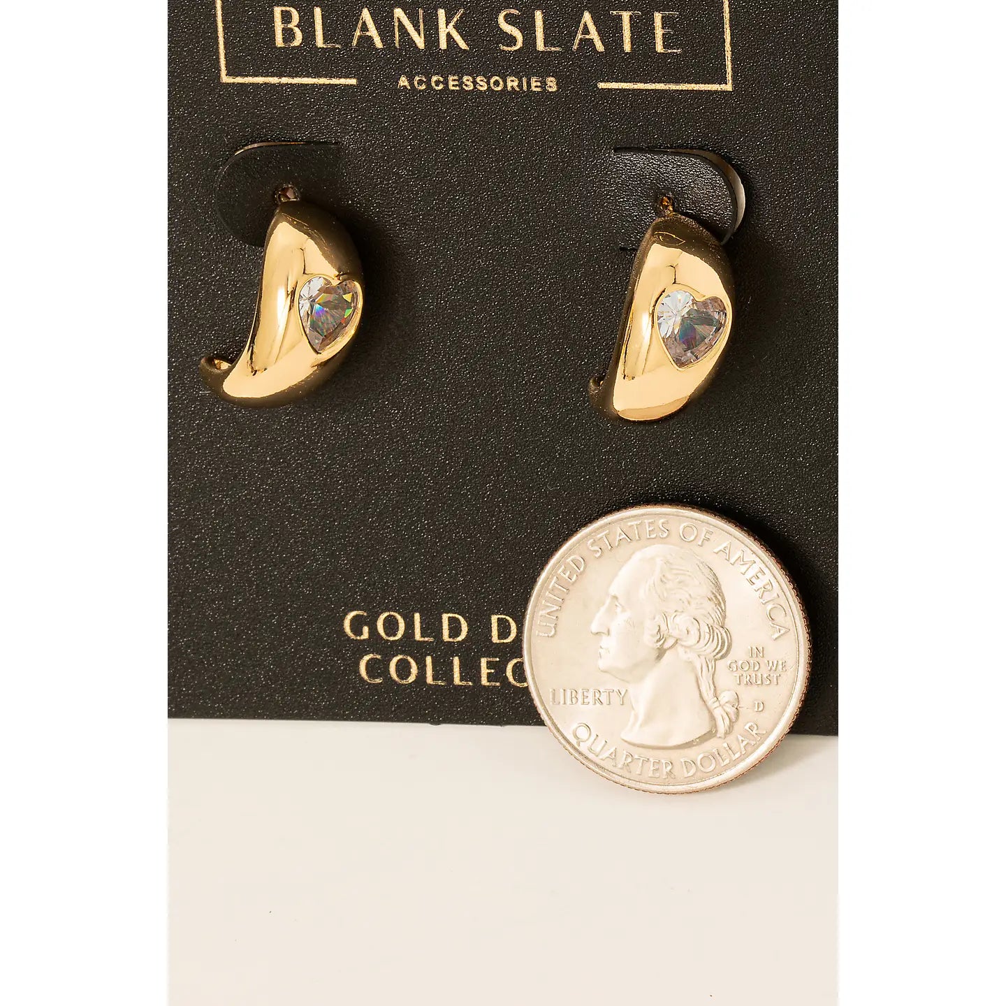 Gold Dipped Mini Heart Earrings