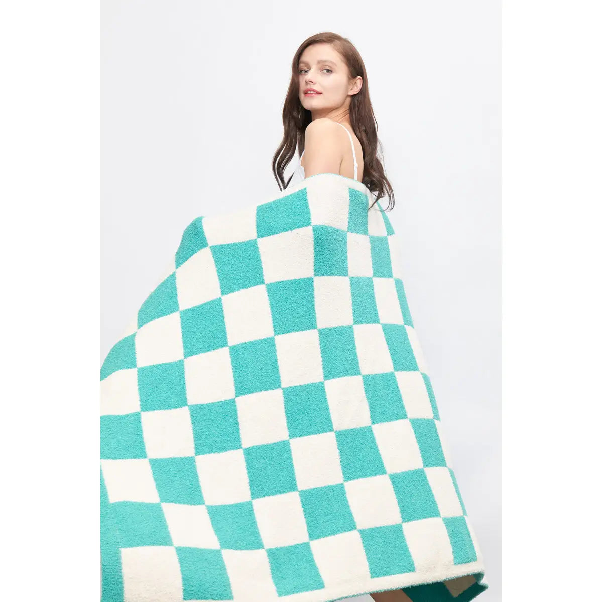 Checkered Print Throw Blanket