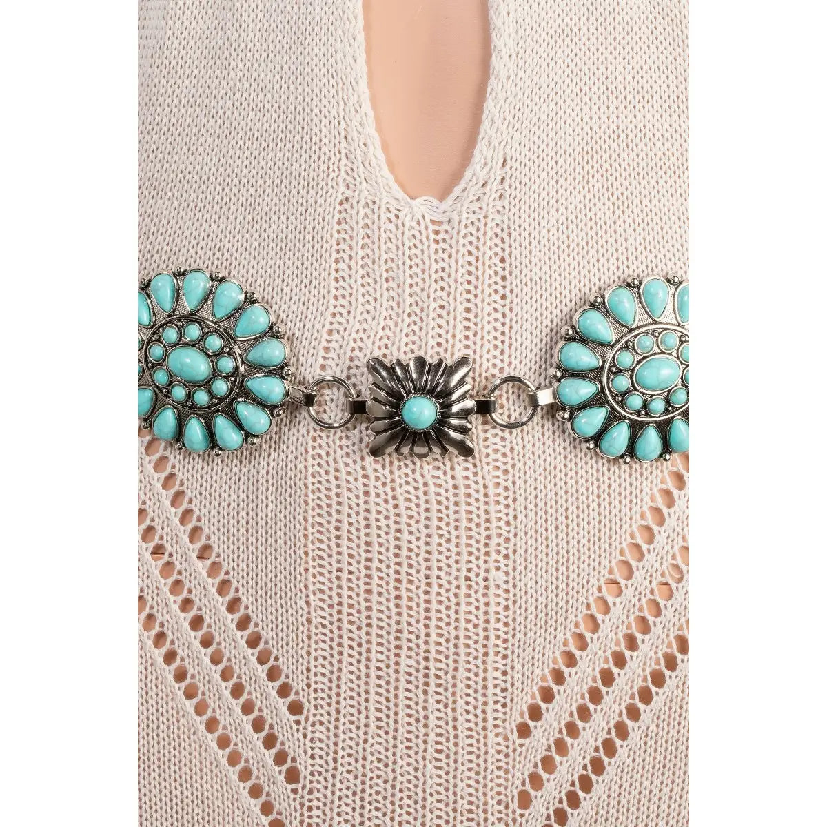 Turquoise Set Western Chain Belt