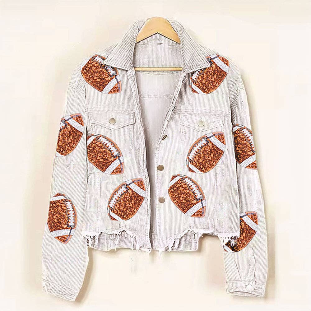 Sequin FOOTBALL CORDUROY Shacket