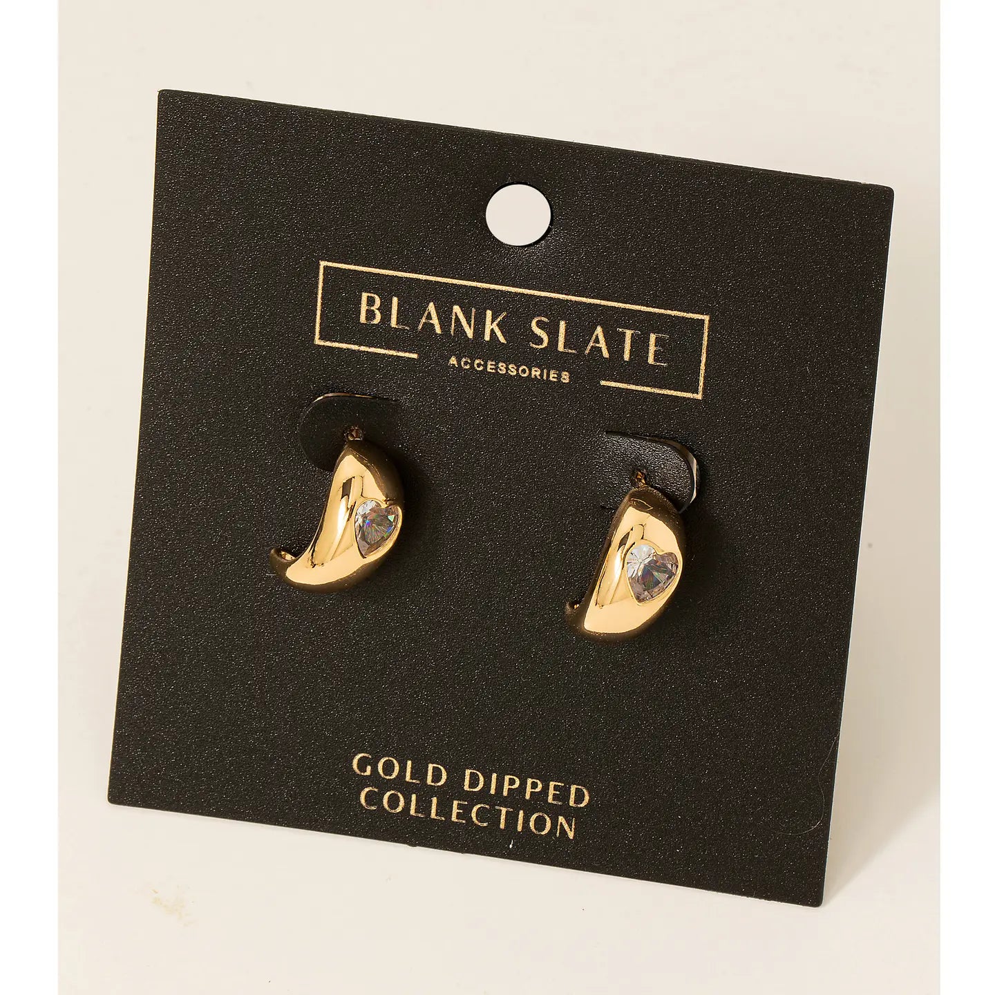 Gold Dipped Mini Heart Earrings