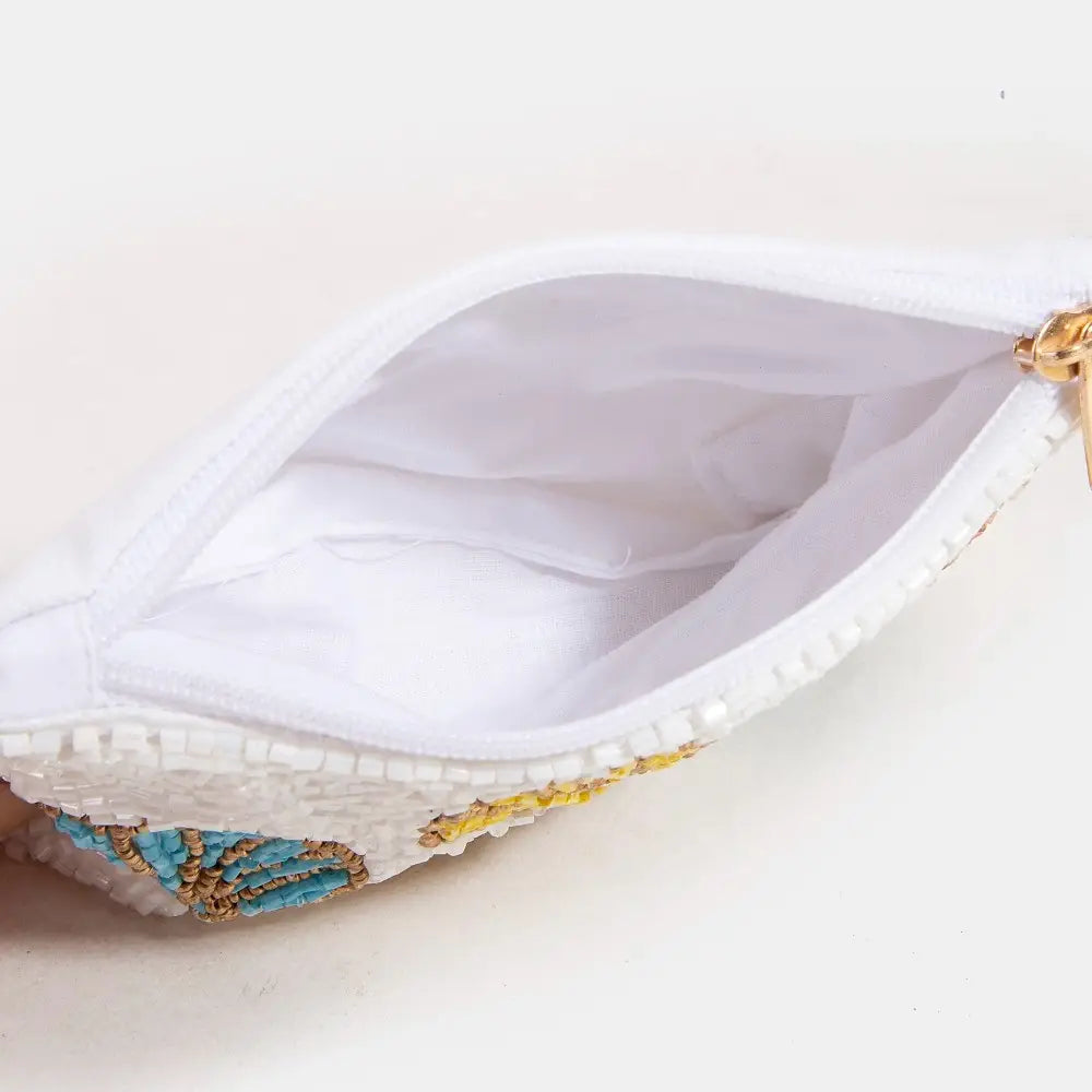 Colorful Seashells beaded coin purse