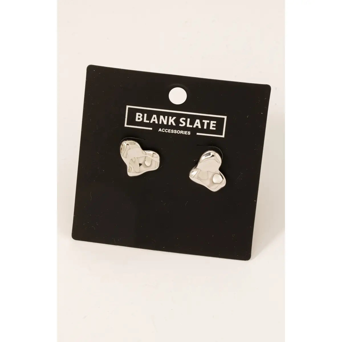 Gold Dipped Warped Heart Earrings