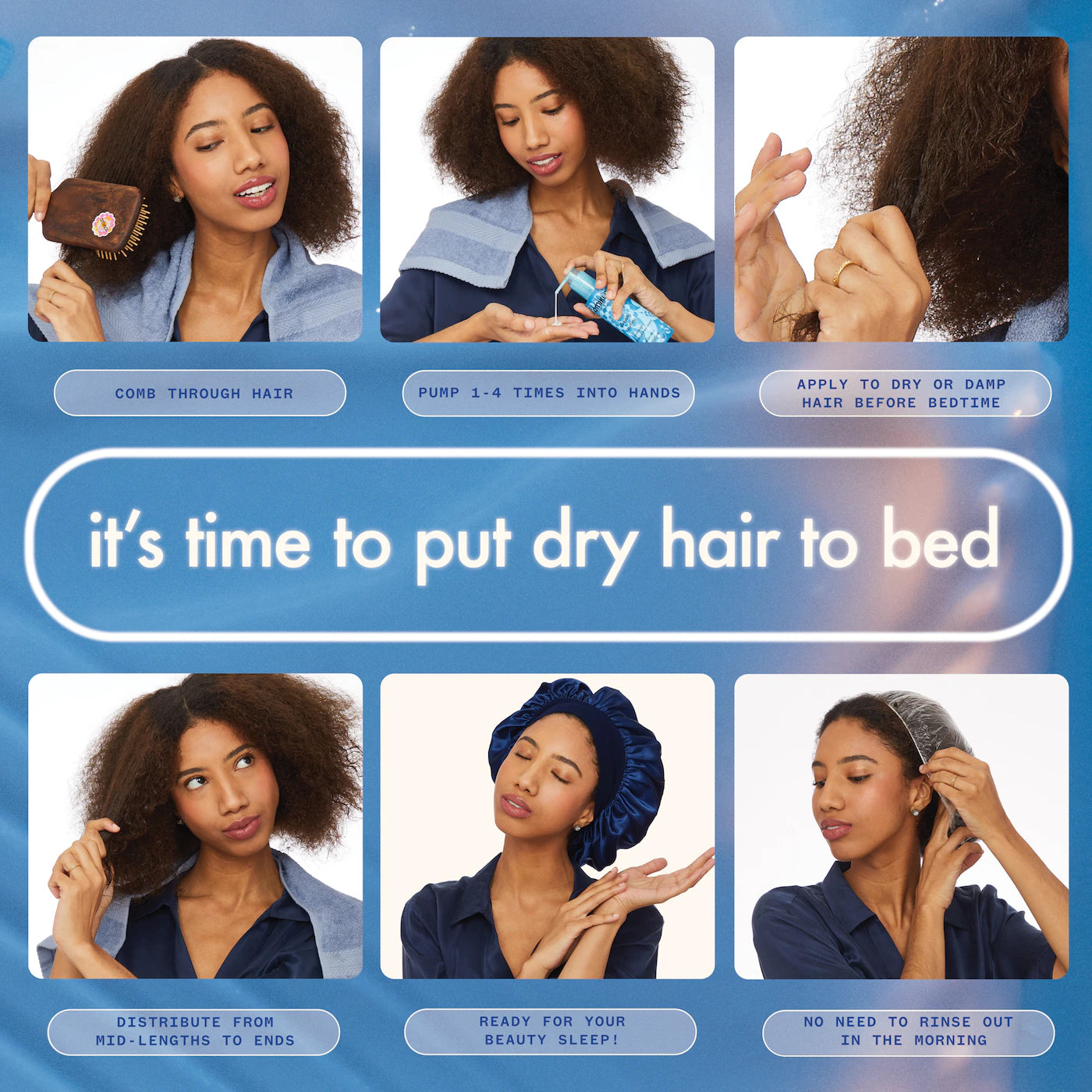 dream routine overnight hydrating hair mask 3.38 oz / 100 ml - amika
