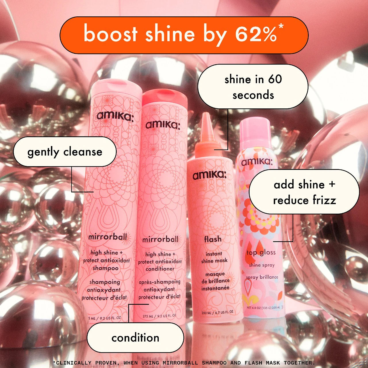 top gloss hair shine spray 4.8 oz / 200 ml - amika