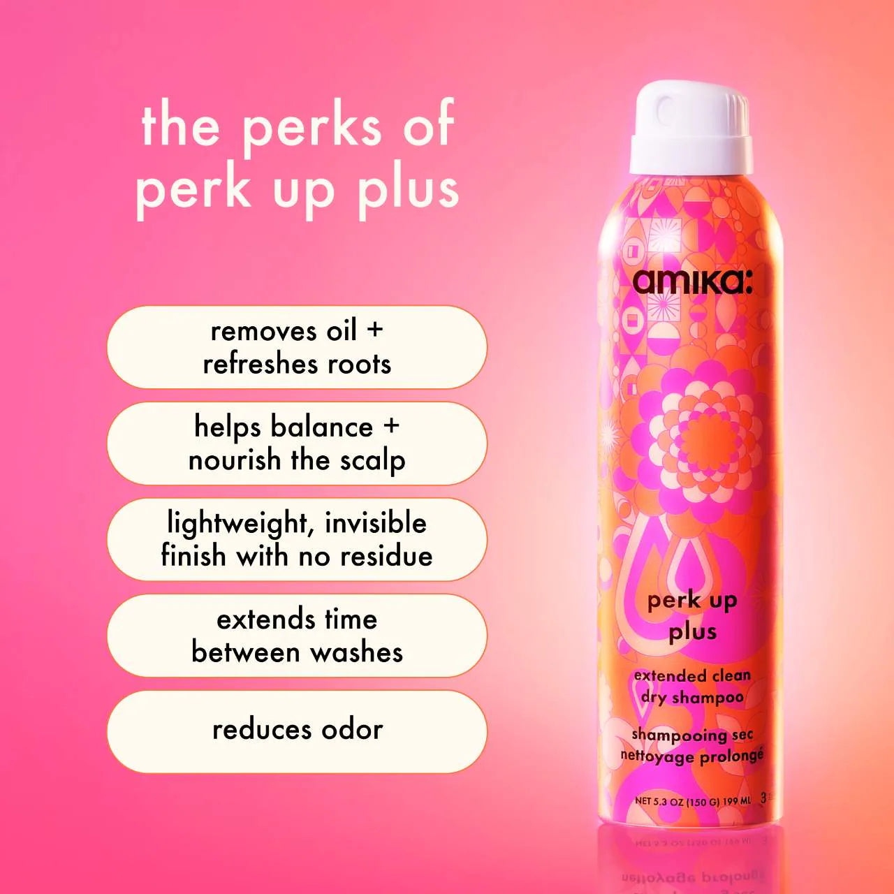 perk up plus extended clean dry shampoo 5.3 oz / 200 ml - amika