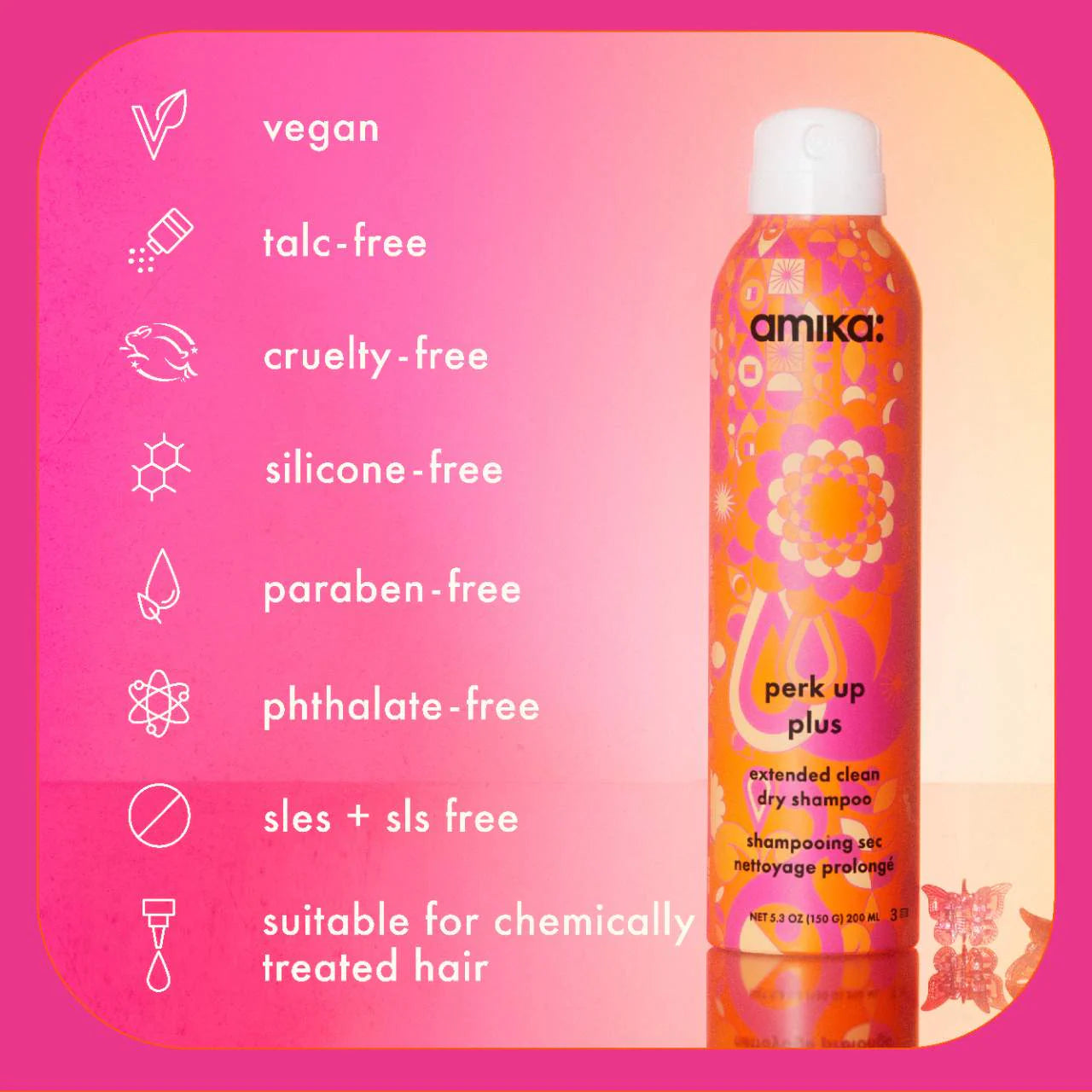 perk up plus extended clean dry shampoo 5.3 oz / 200 ml - amika