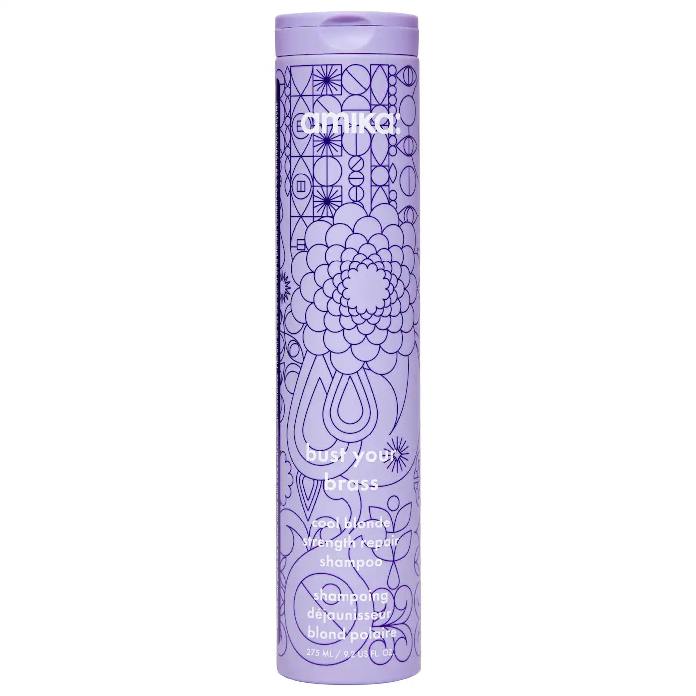 bust your brass cool blonde strength repair shampoo 9.2 oz / 275 ml - amika