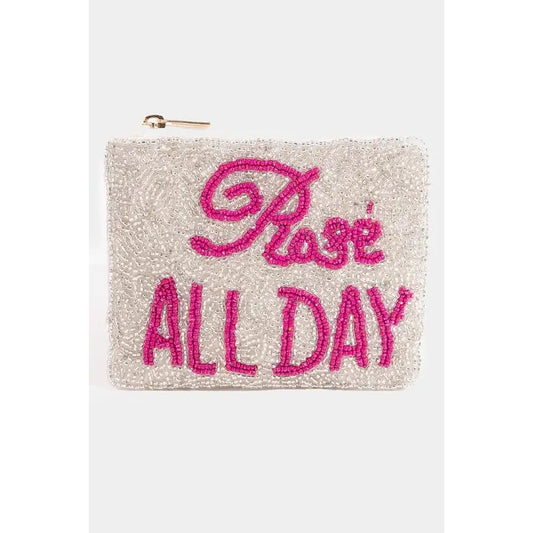 Rose all day beaded coin purses