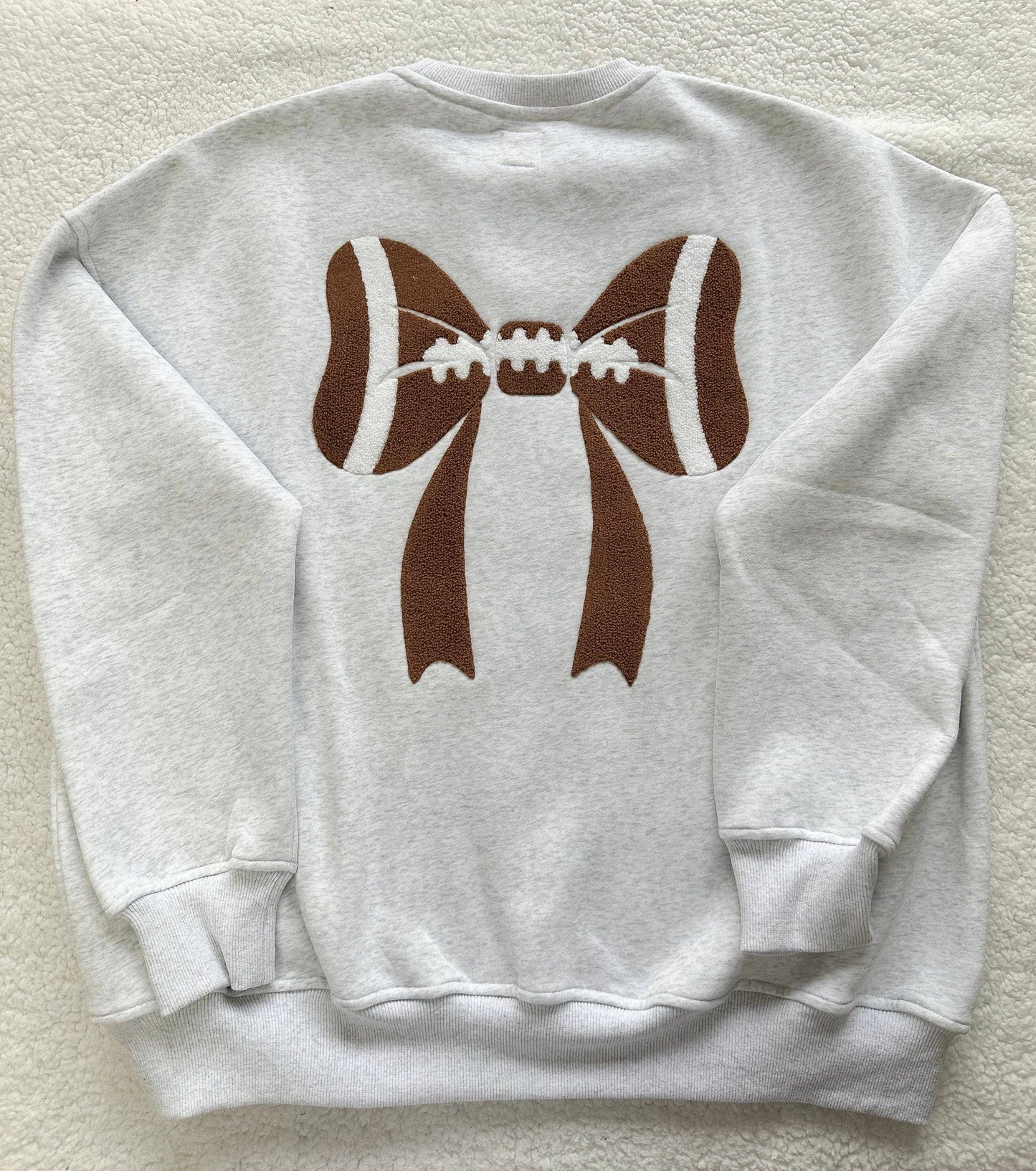 Football Coquette Bows Embroider Sweatshirt