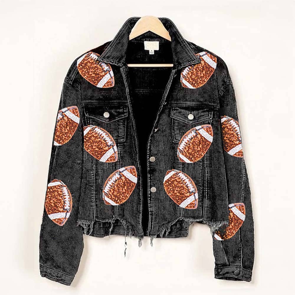 Sequin FOOTBALL CORDUROY Shacket