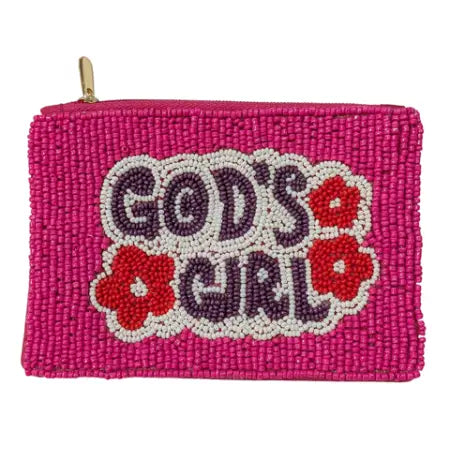 God's Girl Beaded Coin Purse