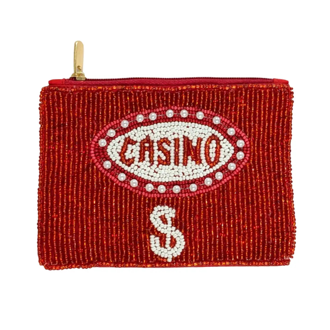Casino Money Beaded Coin Purse