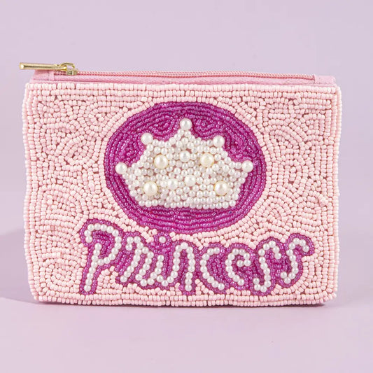Princess Crown Bead Coin Purse