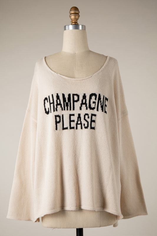 champagne please sweater