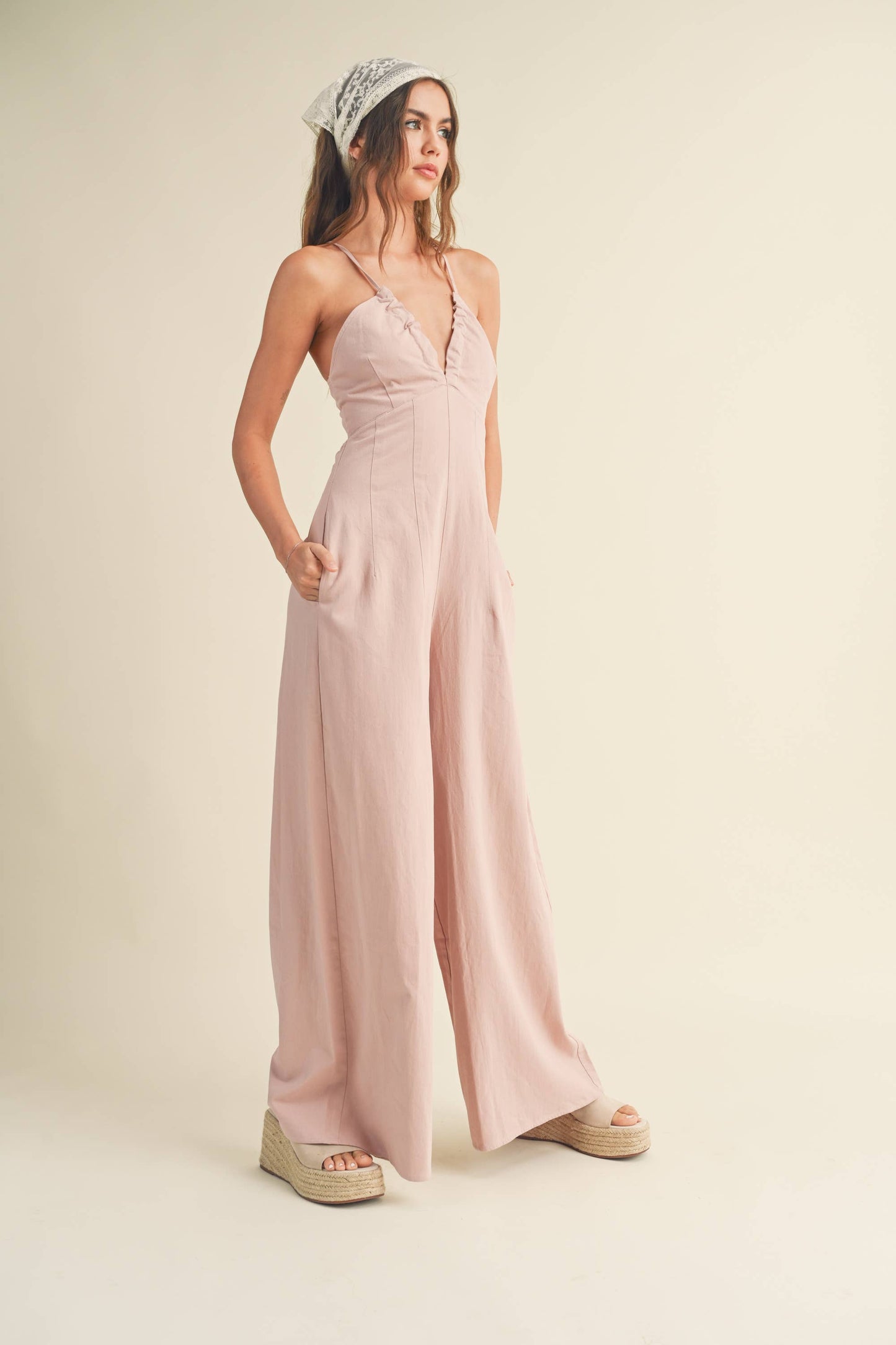 BRANDY WASHED COTTON JUMPSUIT