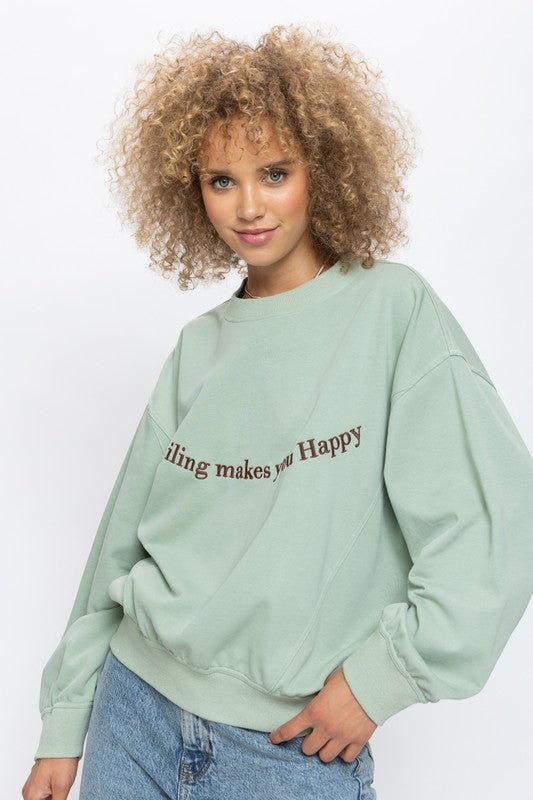 Smiling Makes You Happy Sweatshirt