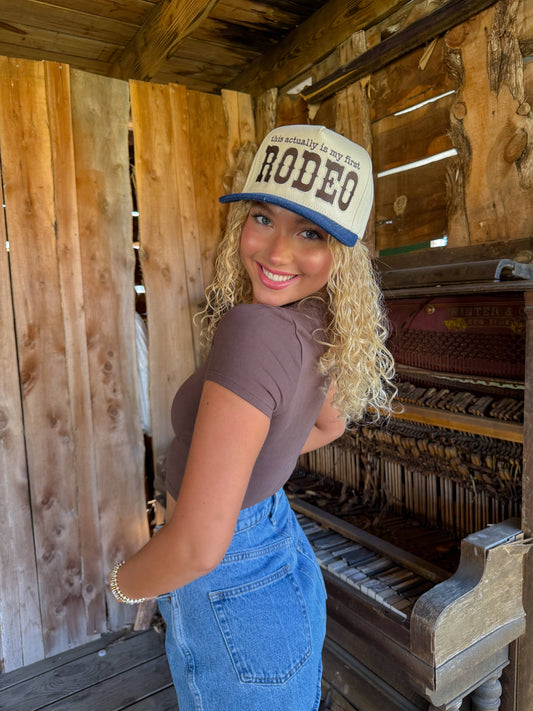 First Rodeo Embroidered Trucker Hat