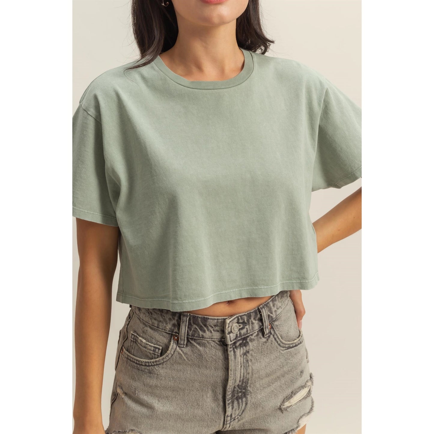 Washed Cropped Tee