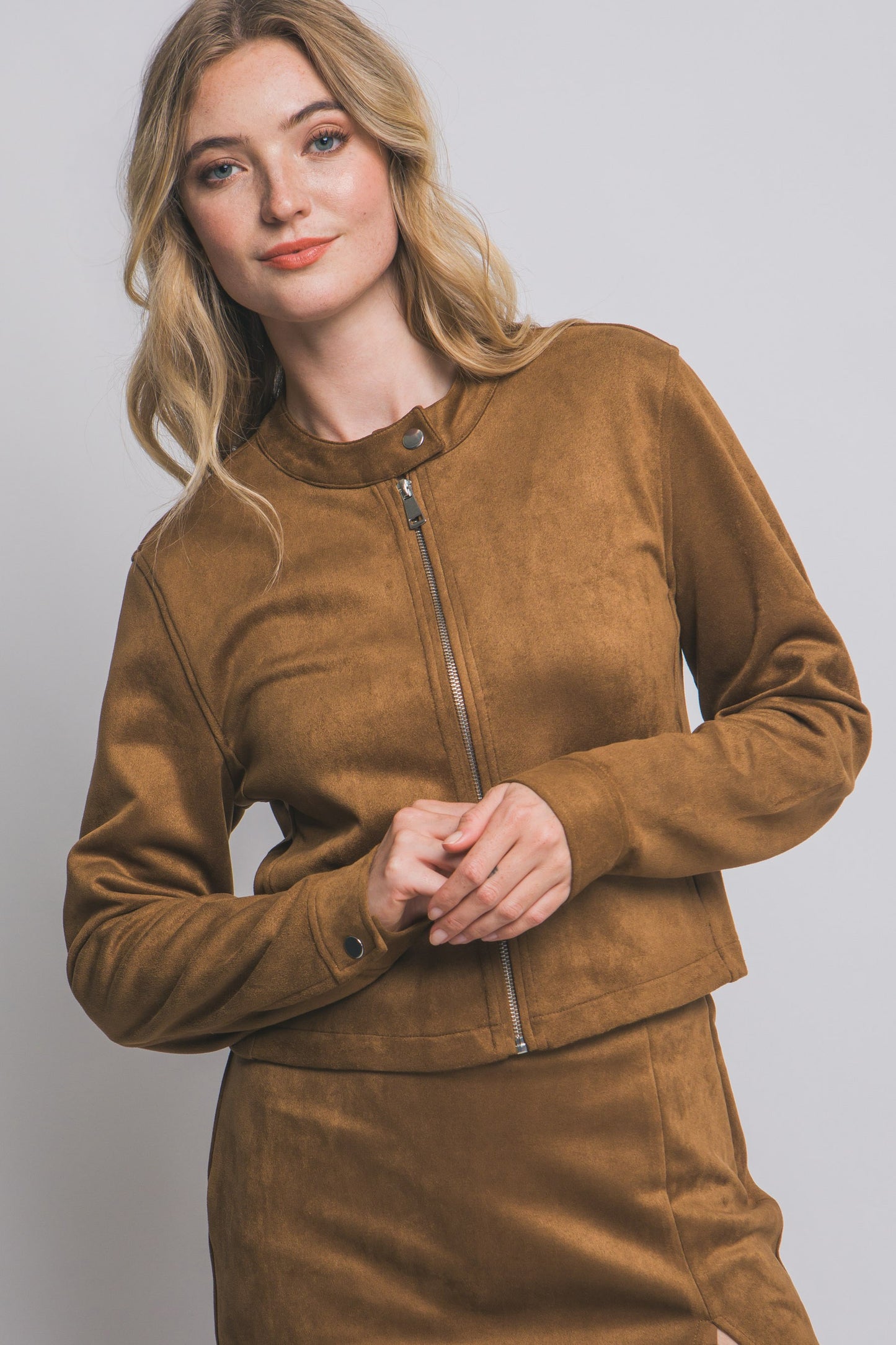 Faux Suede Jacket