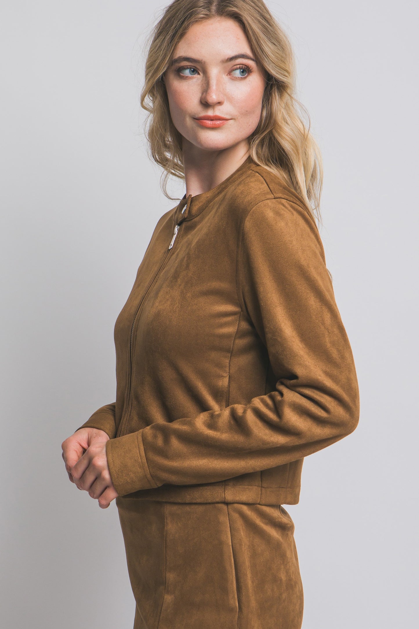 Faux Suede Jacket