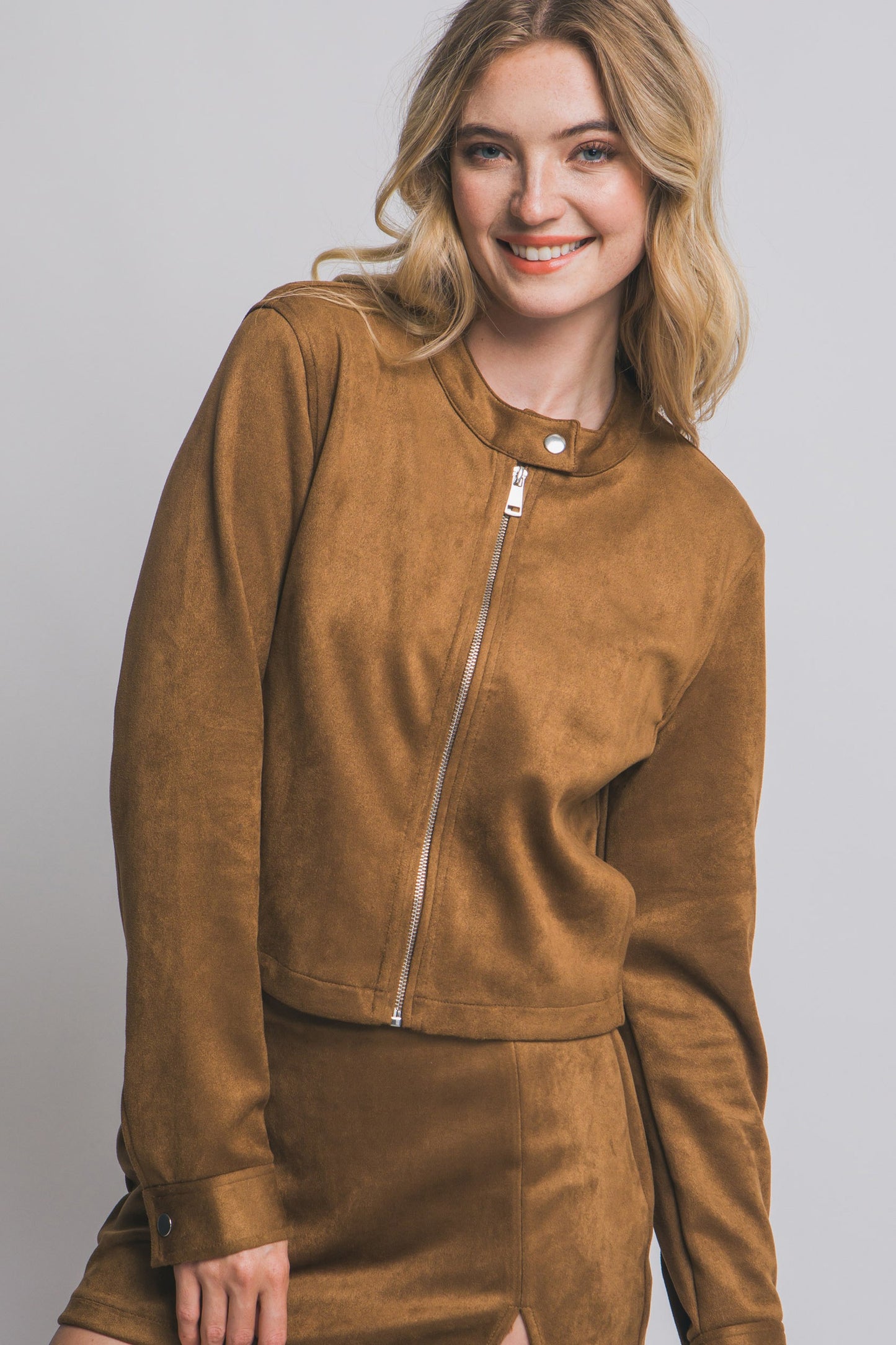 Faux Suede Jacket