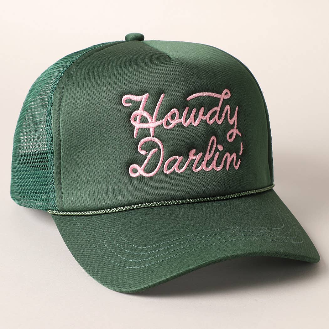 Howdy Darlin' Embroidered Mesh Back Trucker Cap